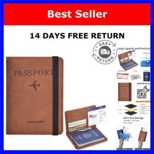 RFID Passport Holder Travel Wallet Organizer PU Leather Men Women