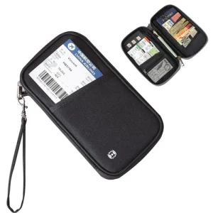 Family Travel Passport Holder RFID Blocking Wallet Document Organizer Case